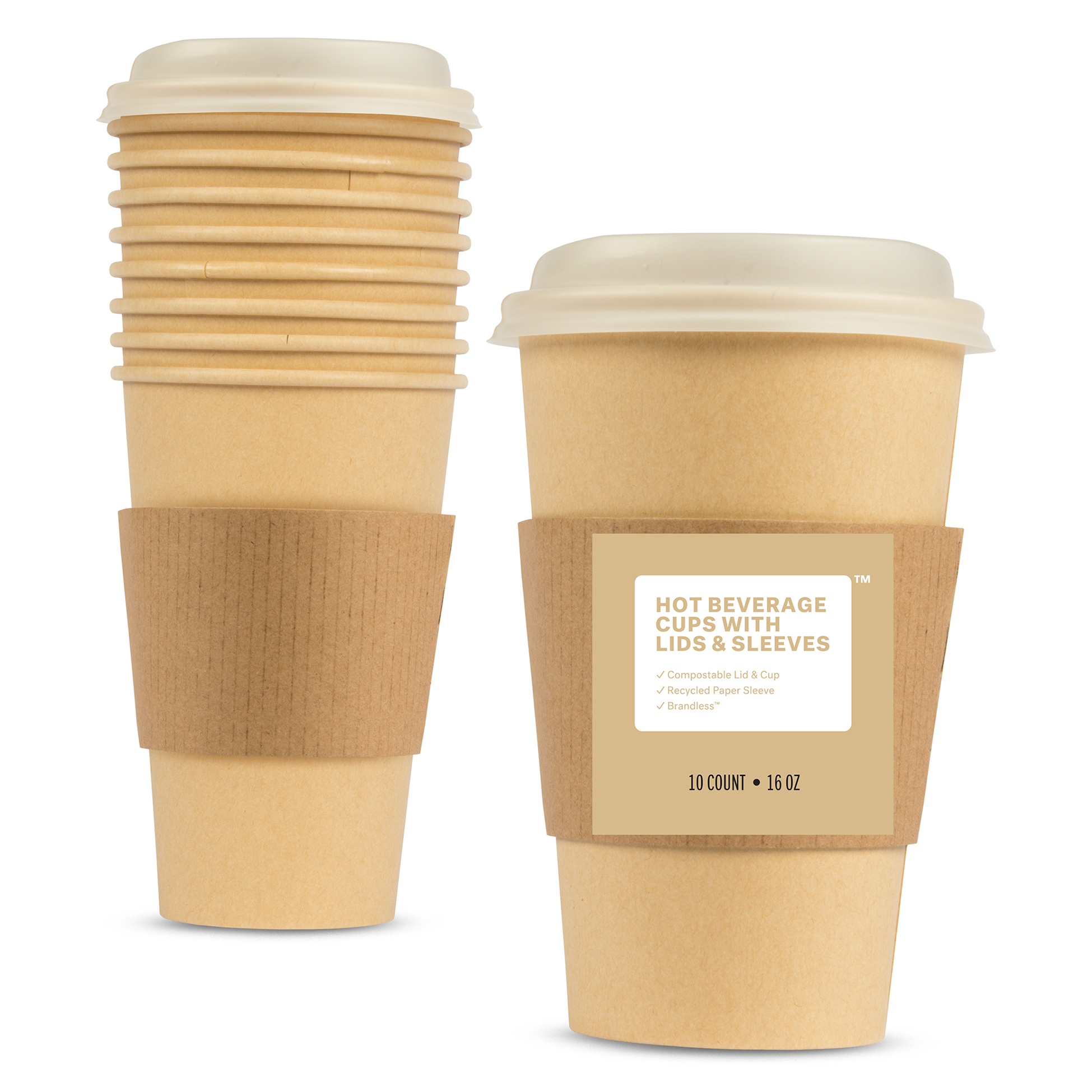 Naturezway Cups, w/ Lids, Disposable, Bamboo, Value Pack - 30 cups