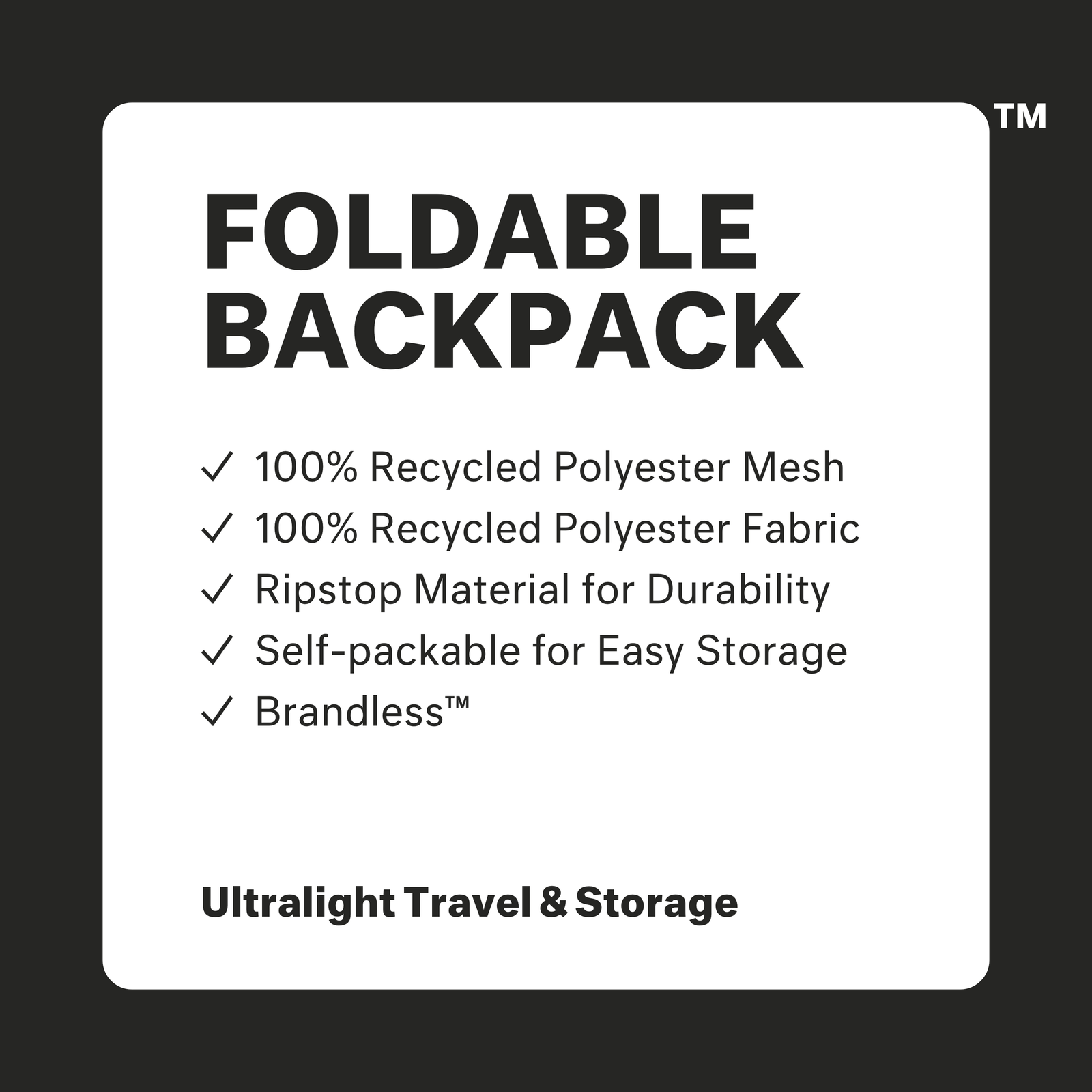 Brandless Foldable Tote Bag