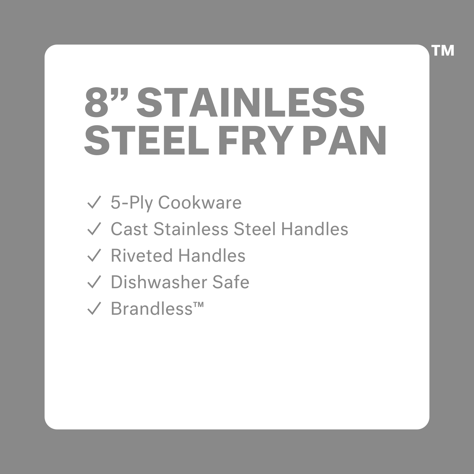 Brandless 4 Quart Stainless Steel Saute Pan with Lid