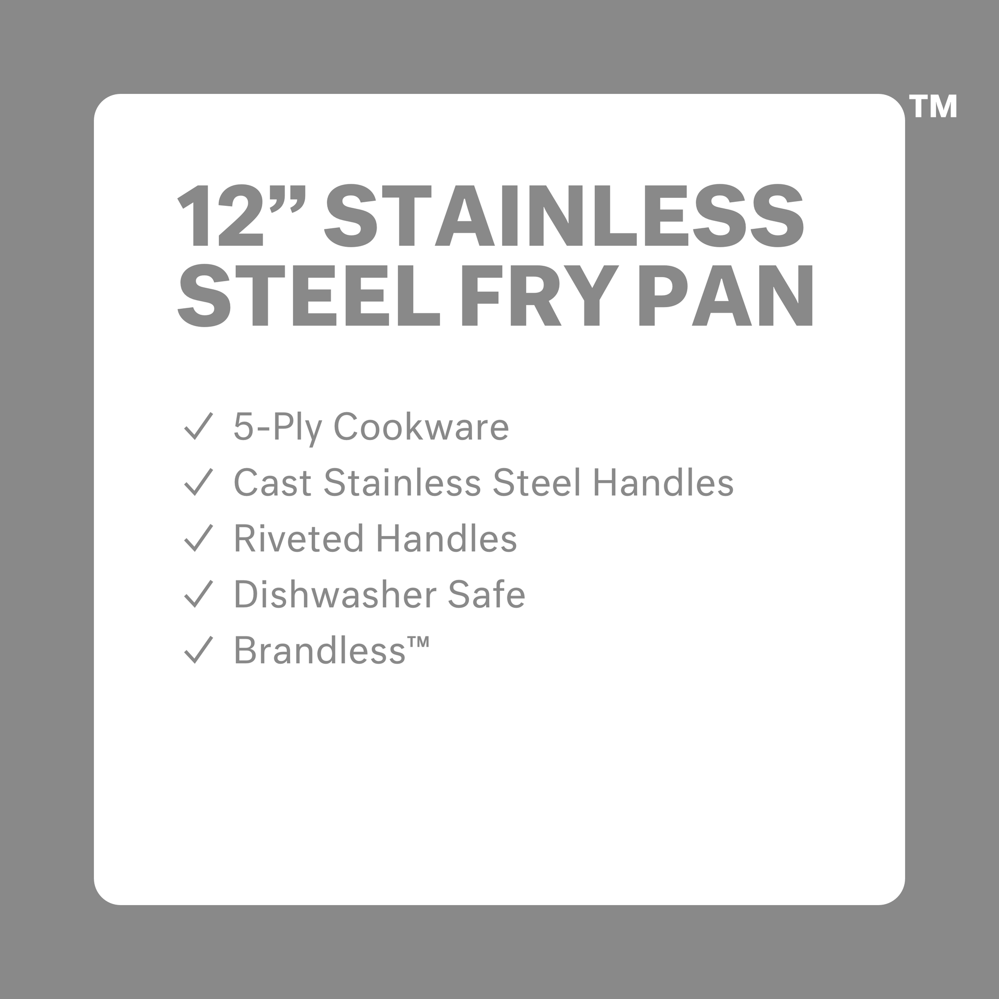 Brandless 4 Quart Stainless Steel Saute Pan with Lid