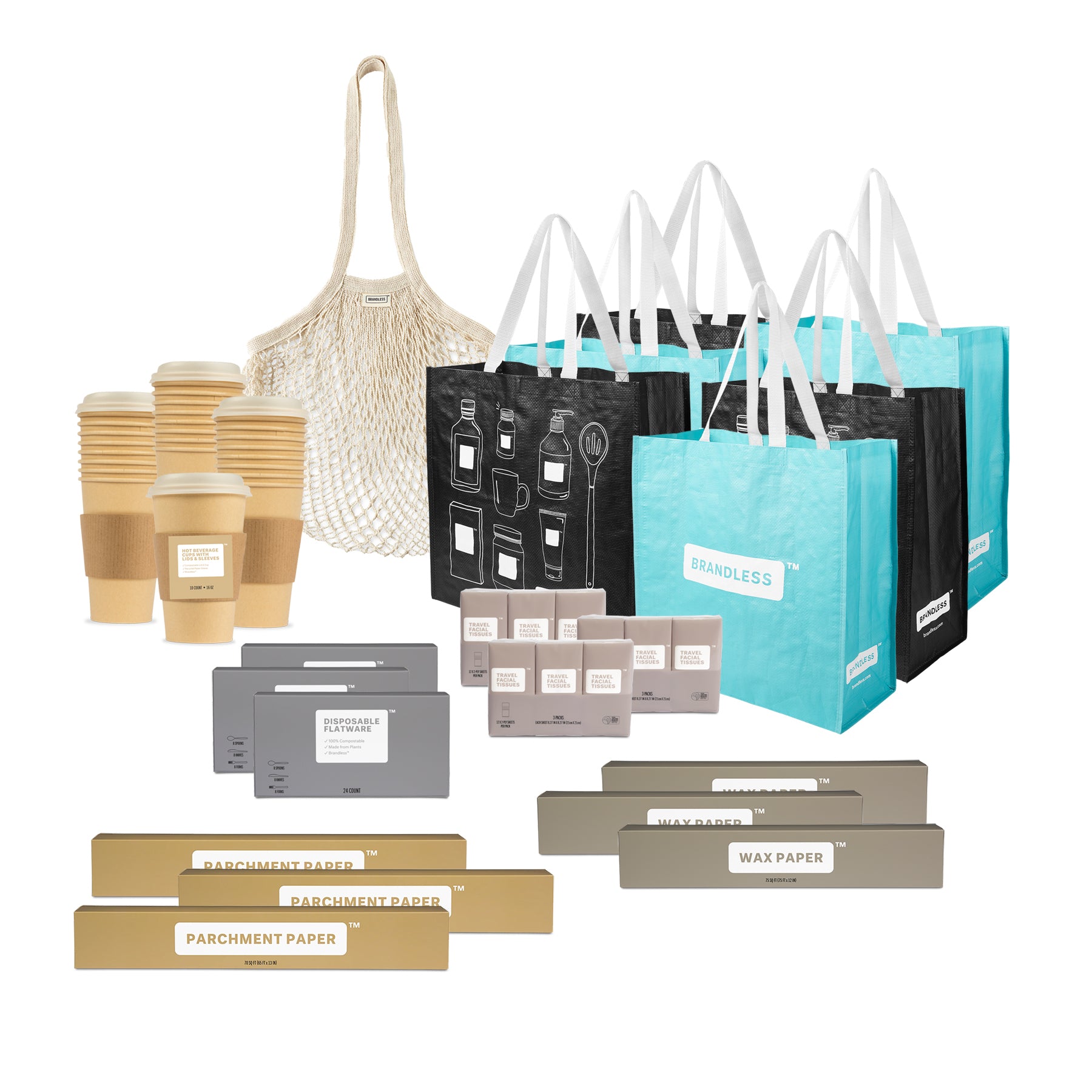 Brandless Gift Bag, Stationery, & Tissue Paper Set
