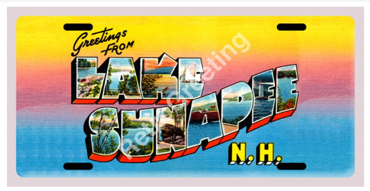 Greetings From Lake Sunapee Nh Standard Size Metal License Plate 12 X 6 Plates