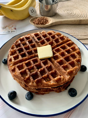 Banana Chocolate Waffles