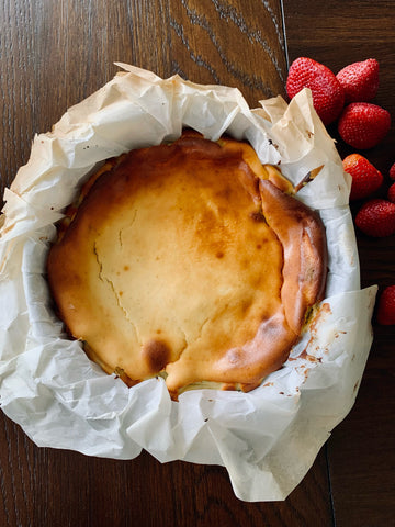 Basque Cheesecake with a Matcha Twist