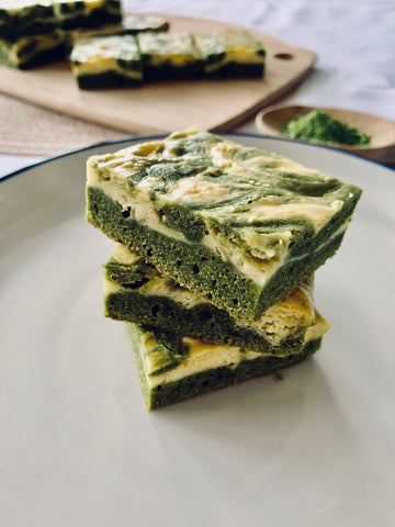 Swirl Matcha Cheesecake Brownies