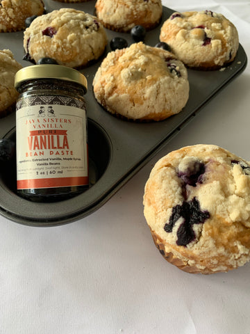 Bakery-Style Banana Blueberry Muffins