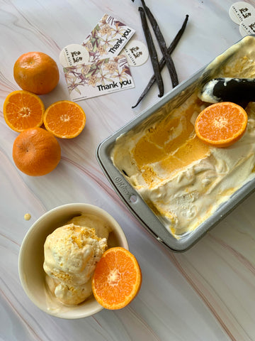 Easy Orange Vanilla Creamsicle No-Churn Ice Cream
