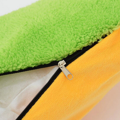 Hot Dog Pet Bed Zipper