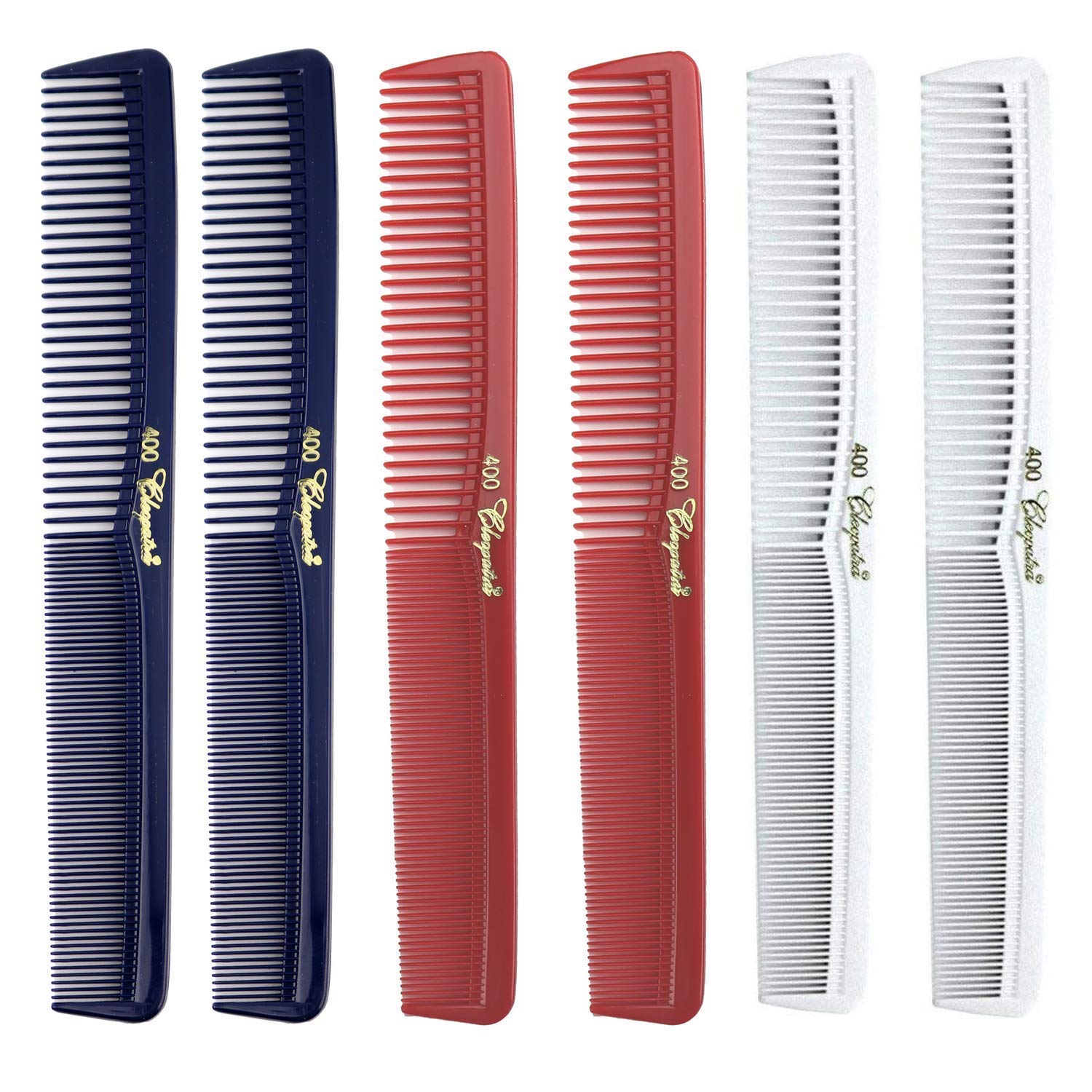 Different all-purpose hairdressing combs used in salons