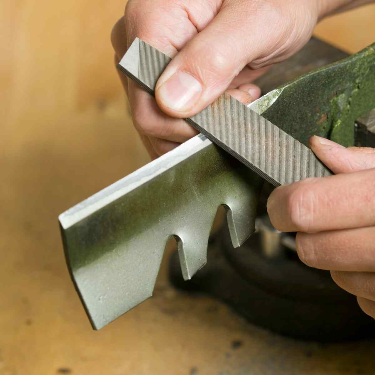 A scissor sharpening file tool