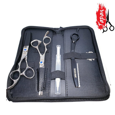 Scissor case holding two pairs of shears