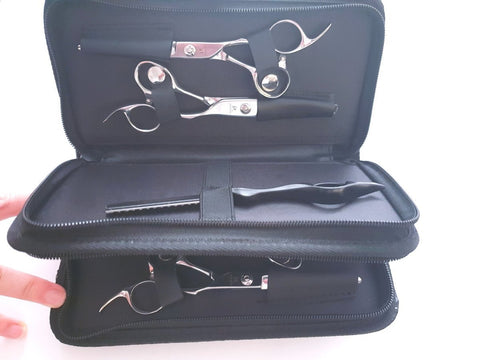 Scissor case holding multiple hairdressing shears