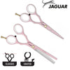 The Jaguar pre style ergo pink cutting and thinning scissor set for home