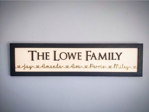 Personalised 'Our Family' Wall Plaque Sign – Personalised Wooden Gifts