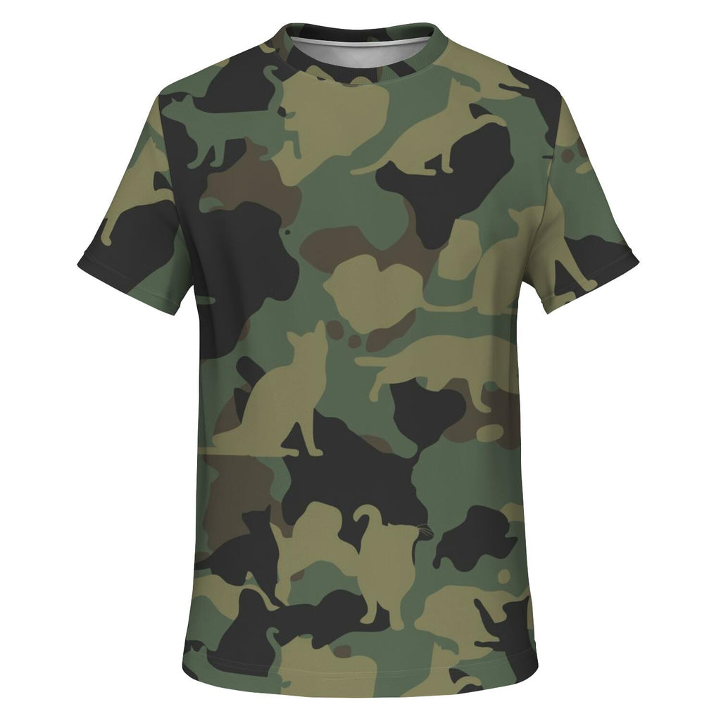 Cat Camouflage Unisex AOP T-shirt – Cute Cat Nation