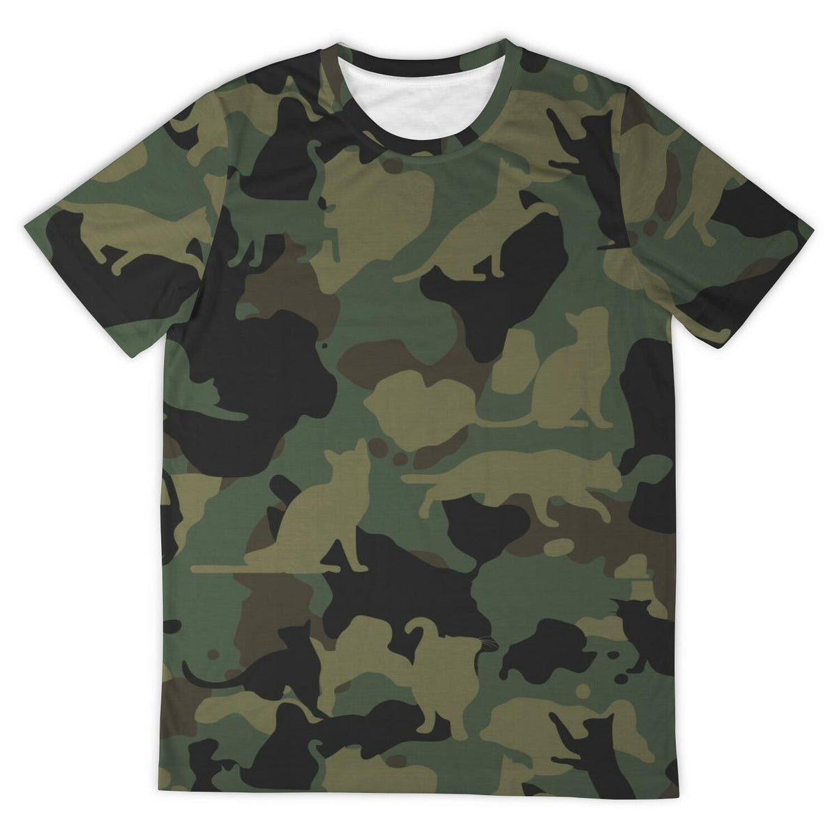 Cat Camouflage Unisex AOP T-shirt – Cute Cat Nation