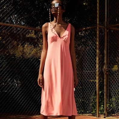 zara pink flowy dress