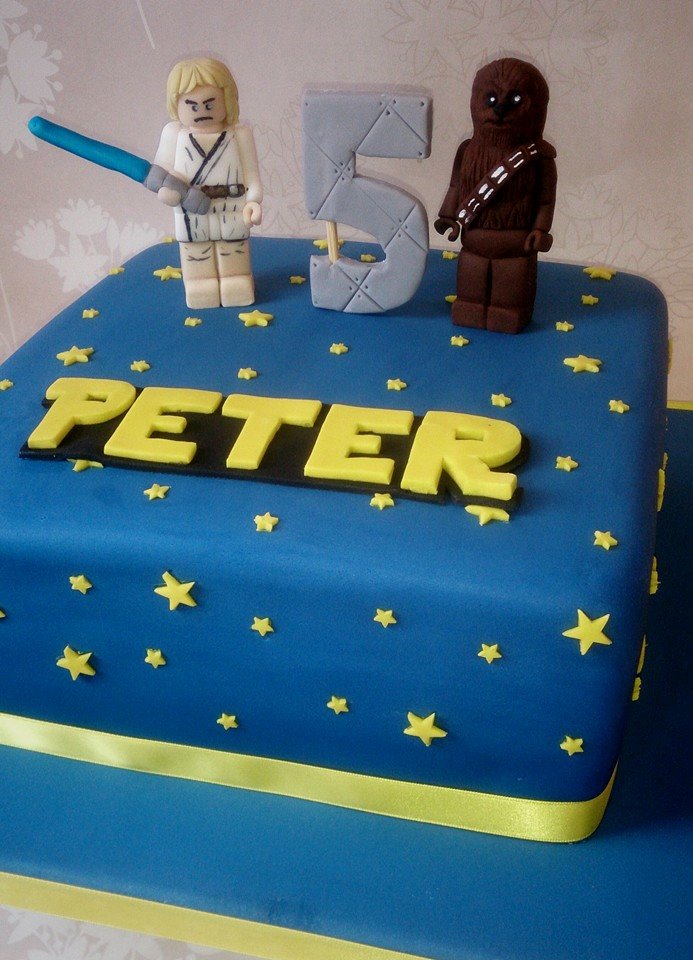 Block Star Wars themed cake