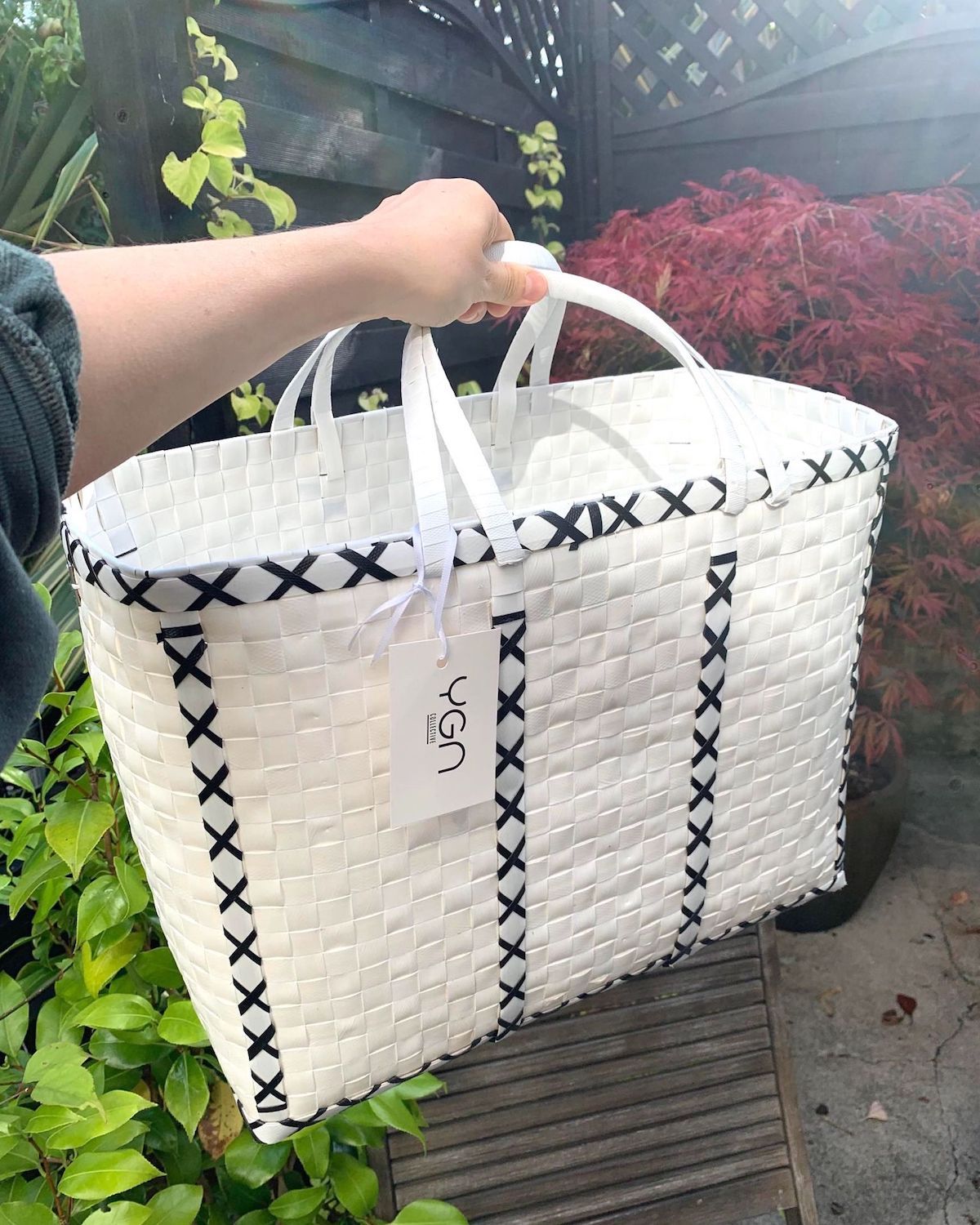 Basket in Red & White, Shopping Basket