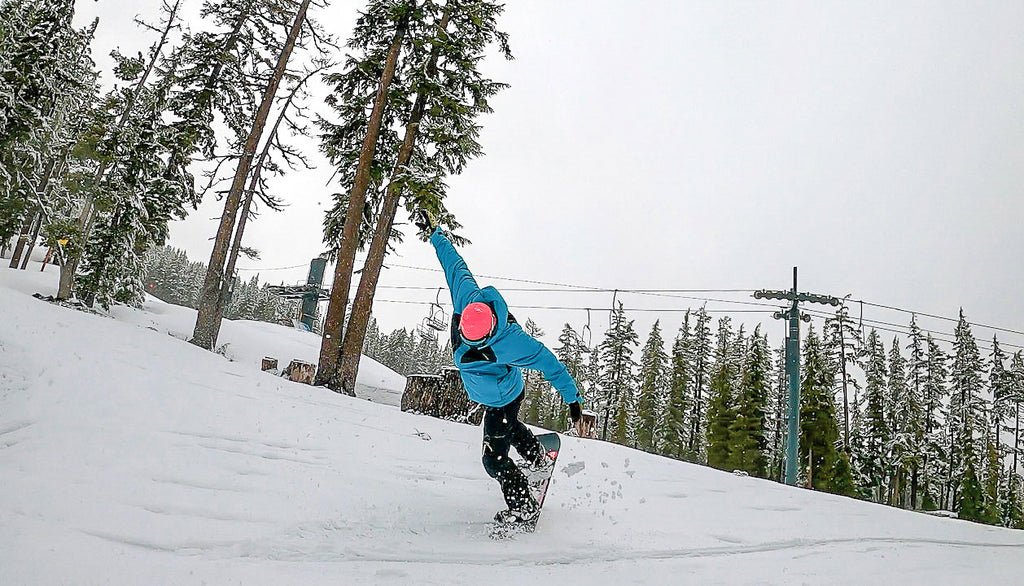 Snowboard butter at Mt Bachelor