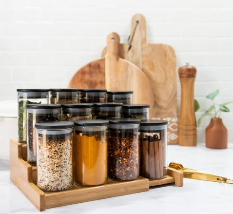 Bamboo spice jars