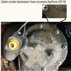 Champion actuator date between screws