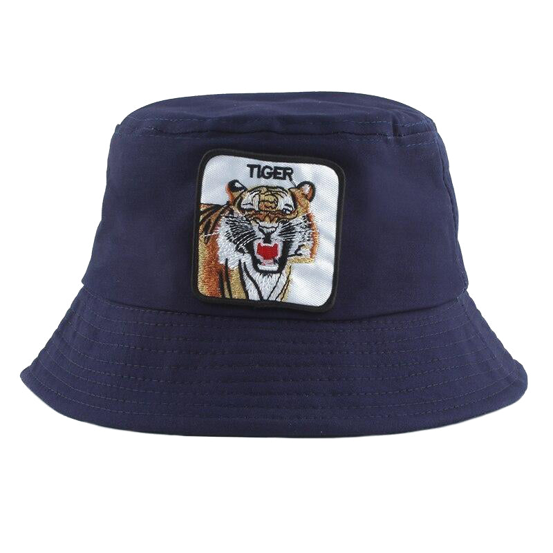 Mörkblå Bucket Med Tiger