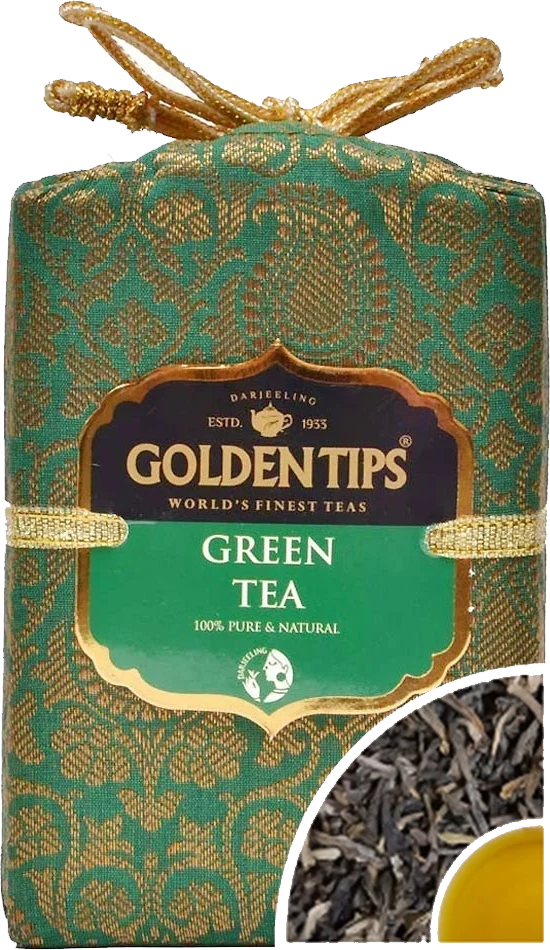Pure Green Tea - Royal Brocade Cloth Bag
