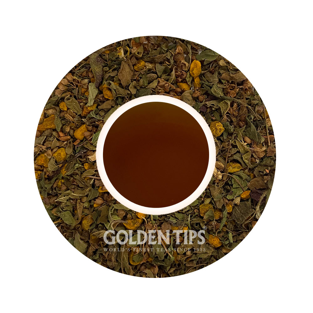 Herbyoga - Tulsi, Turmeric & Ginger Herbal Tea - Golden Tips Tea (India)