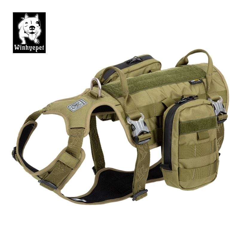 Click To Pet Pet Care Military Dog Harness - Army Green