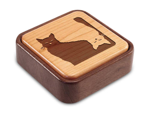 Angled Top View of a Terra Flip-Top with laser engraved image of Cats