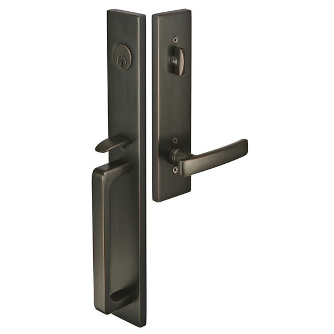 Emtek 4819 Lausanne Single Cylinder Entrance Handleset - Brass Tubular