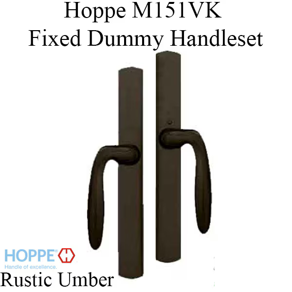 Hoppe HLS 9000 Sliding Door, Verona M151VK/2165N, Fixed Dummy - Rustic Umber