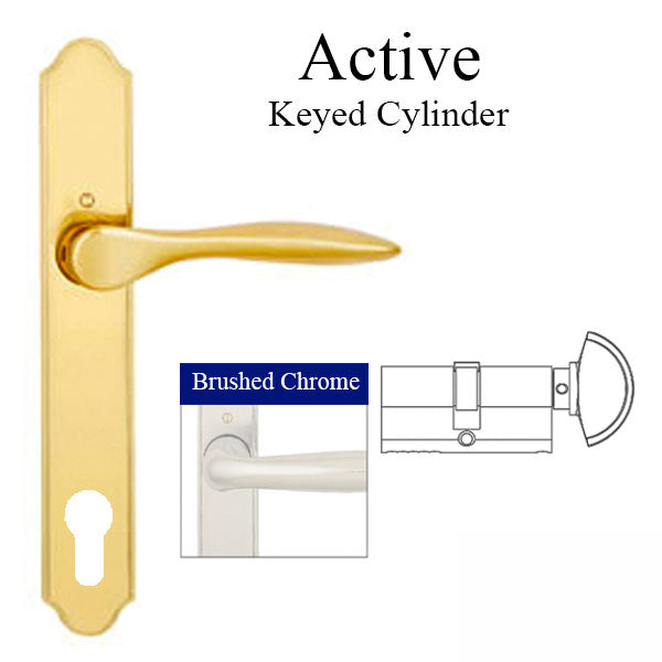 Handleset, New Orleans M1610/374N, Active - Brushed Chrome