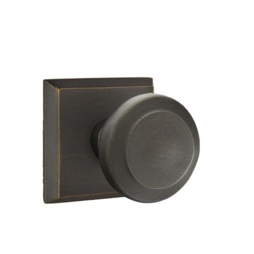 Emtek 7061 SANDCAST BRONZE - KNOBSETS With #6 Rosette Dummy, Pair