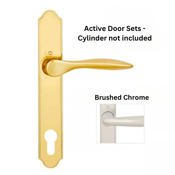 Handleset, New Orleans M1610/374N, Inactive - Brushed Chrome