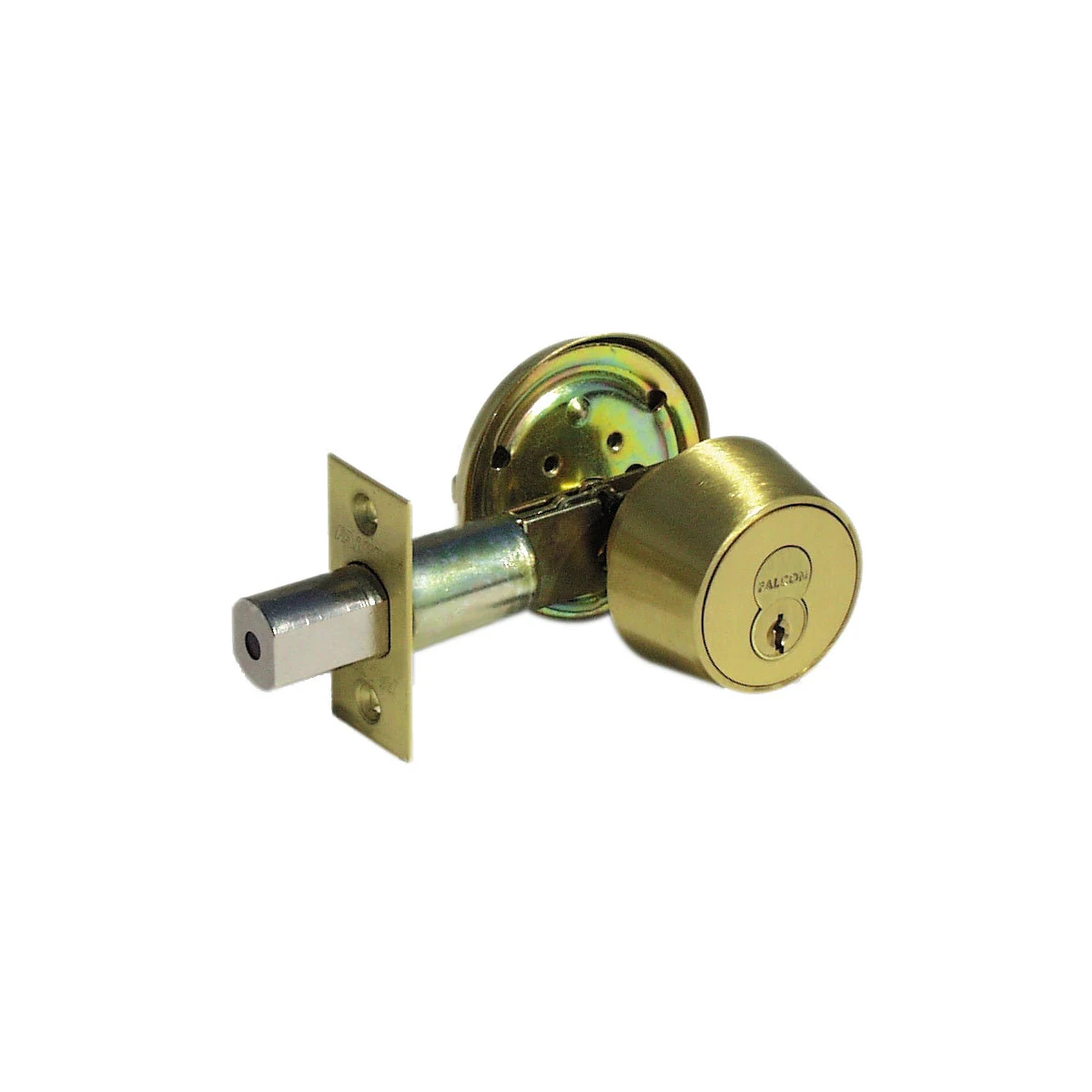 Falcon Grade 2 Single Cylinder 5 Pin Deadbolt with Turn Dial Inside Less SFIC Core from the D200 Collection