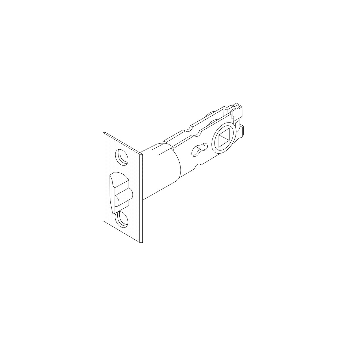 Falcon 2-3/8" Square Privacy Spring Latch from the B Collection