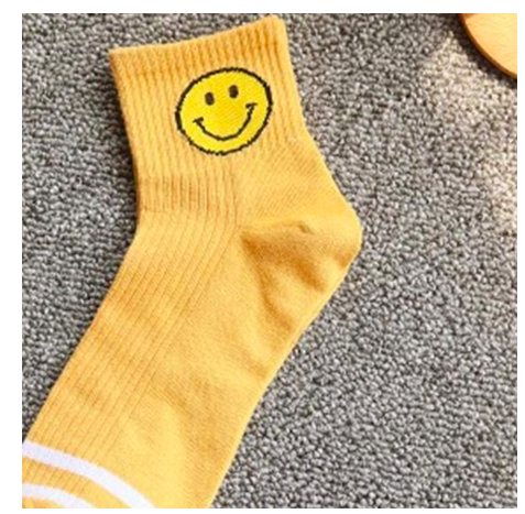 SMILEY SWEAT SOCKS YELLOW