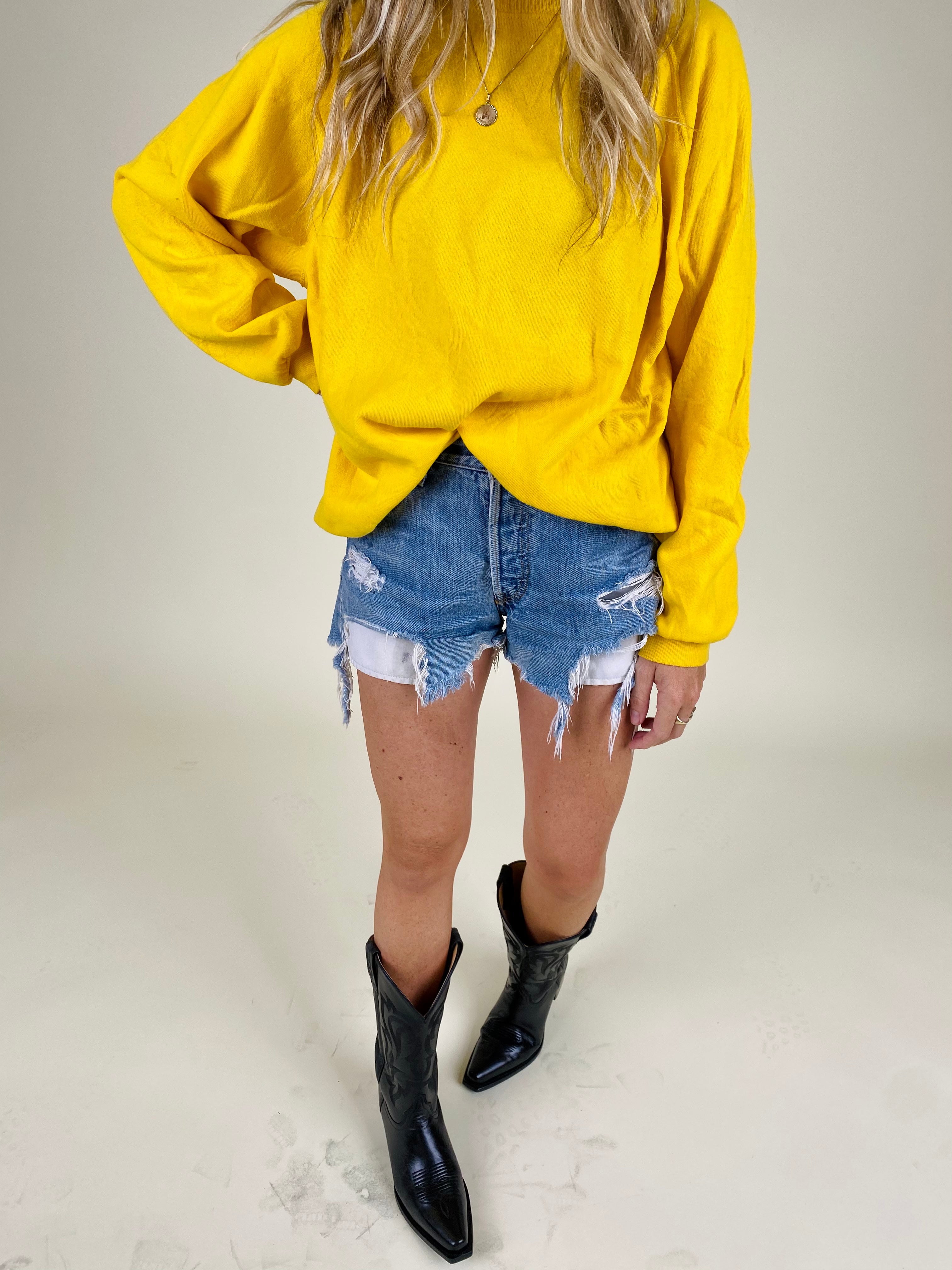 L Yellow Pullover