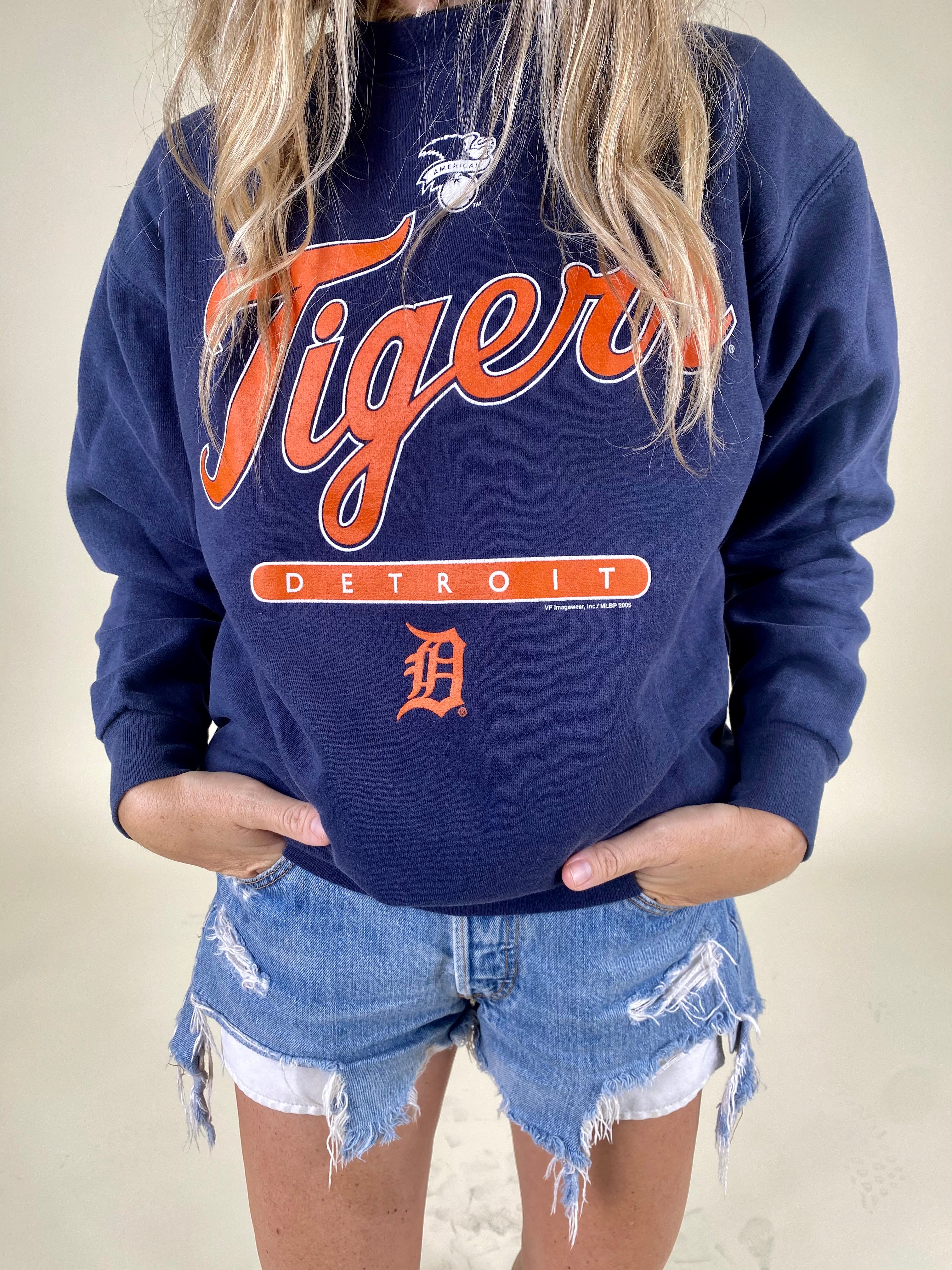 S Vintage Detroit Tigers Pullover