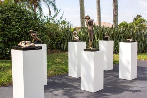 Outdoor sculpture exhibit