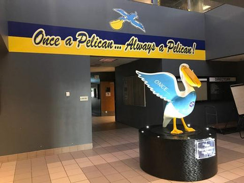 14th Airlift Squadron's sculpture of Pappy the Pelican