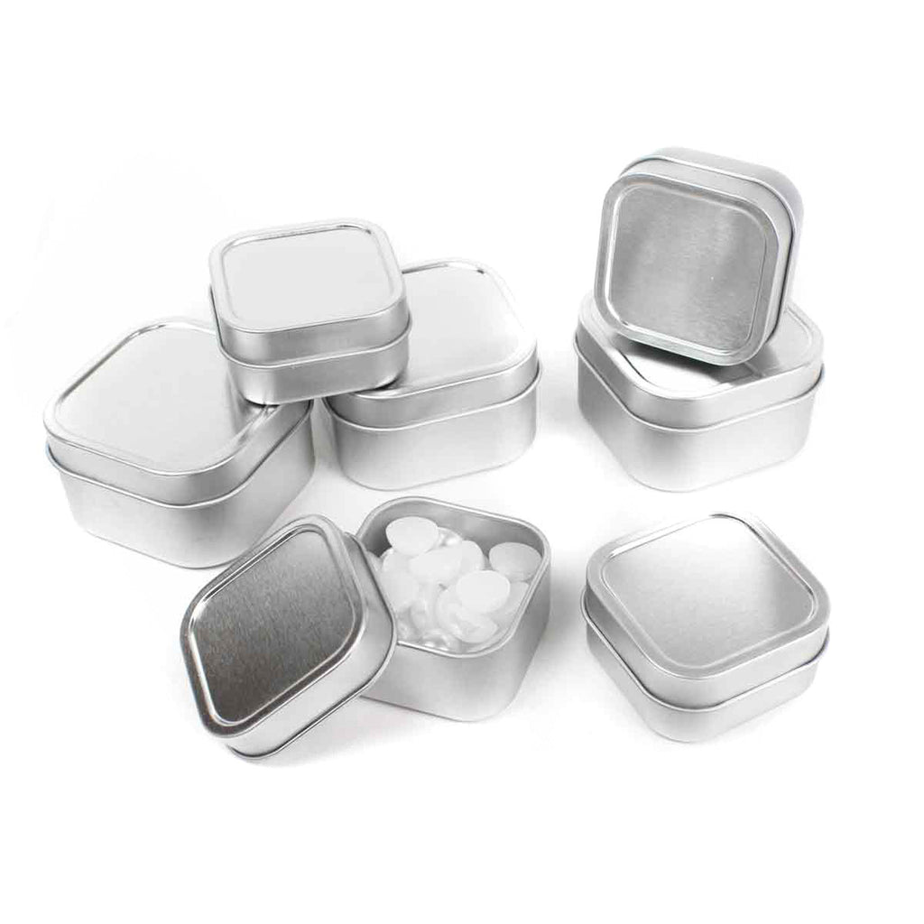 square tin containers