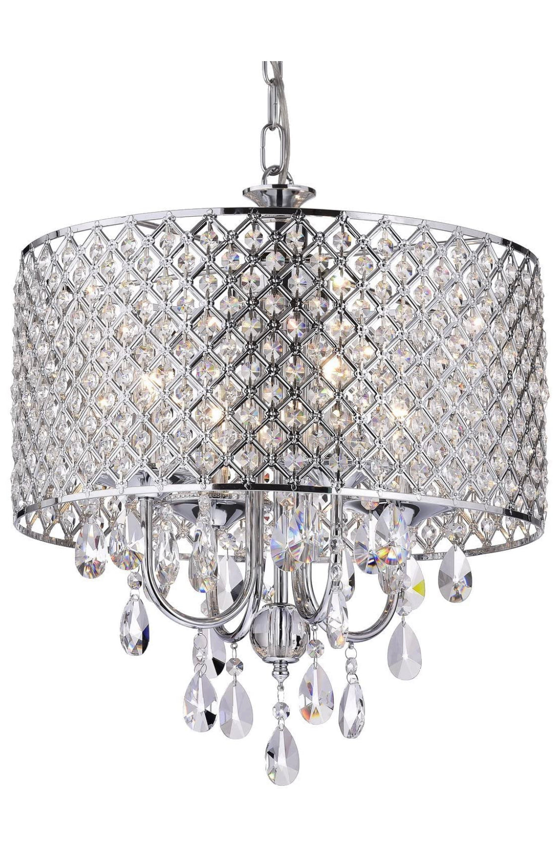 ellis spiral crystal chandelier