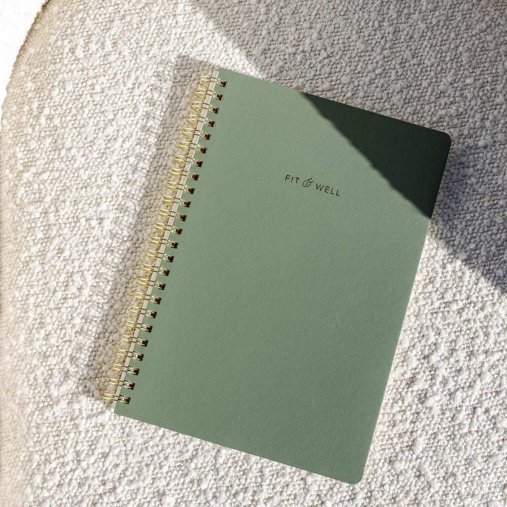 Book Review Journal · sage green cover · reading log notebook for literary  feedback