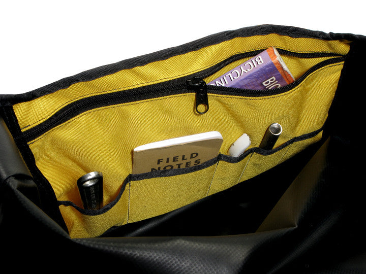 Yellow and Black Waterproof Messenger Bag