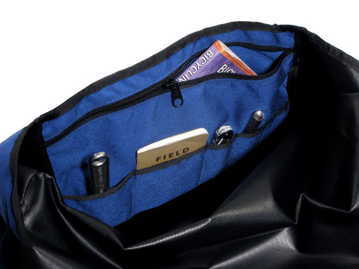 Royal Blue and Black Waterproof Messenger Bag