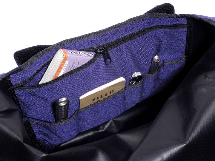 Purple and Black Waterproof Messenger Bag