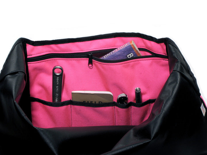 Light Pink or Hot Pink and Black Waterproof Messenger Bag